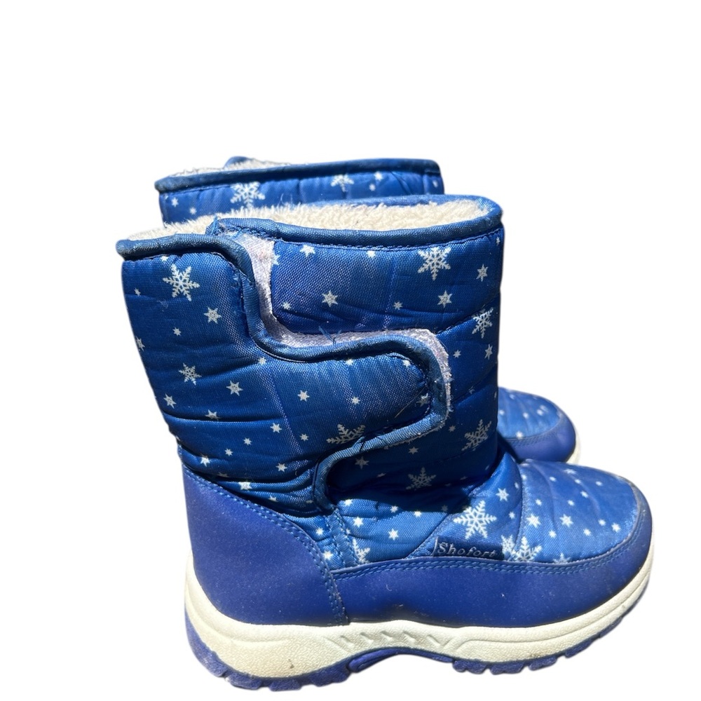 Blue and White Waterproof Snow Boots for Winter UNISEX